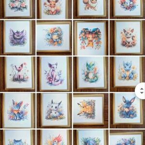 Set of Pokemon Art Prints